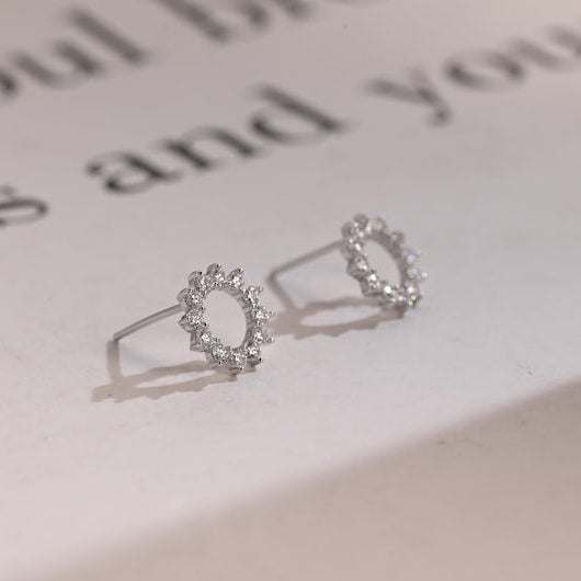 0.4 TCW Round Moissanite Stud Earrings