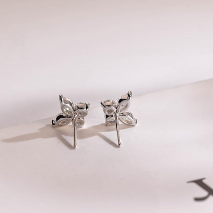 0.4 TCW Round & Marquise Moissanite Bezel Hoop Earrings