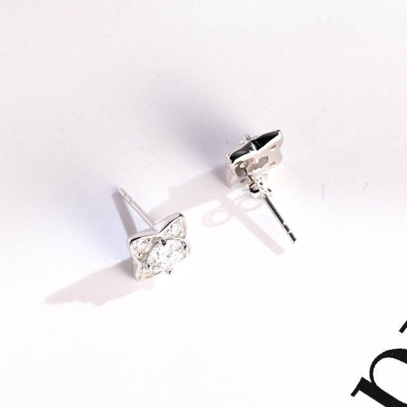 0.8 TCW Round Moissanite Stud Earrings