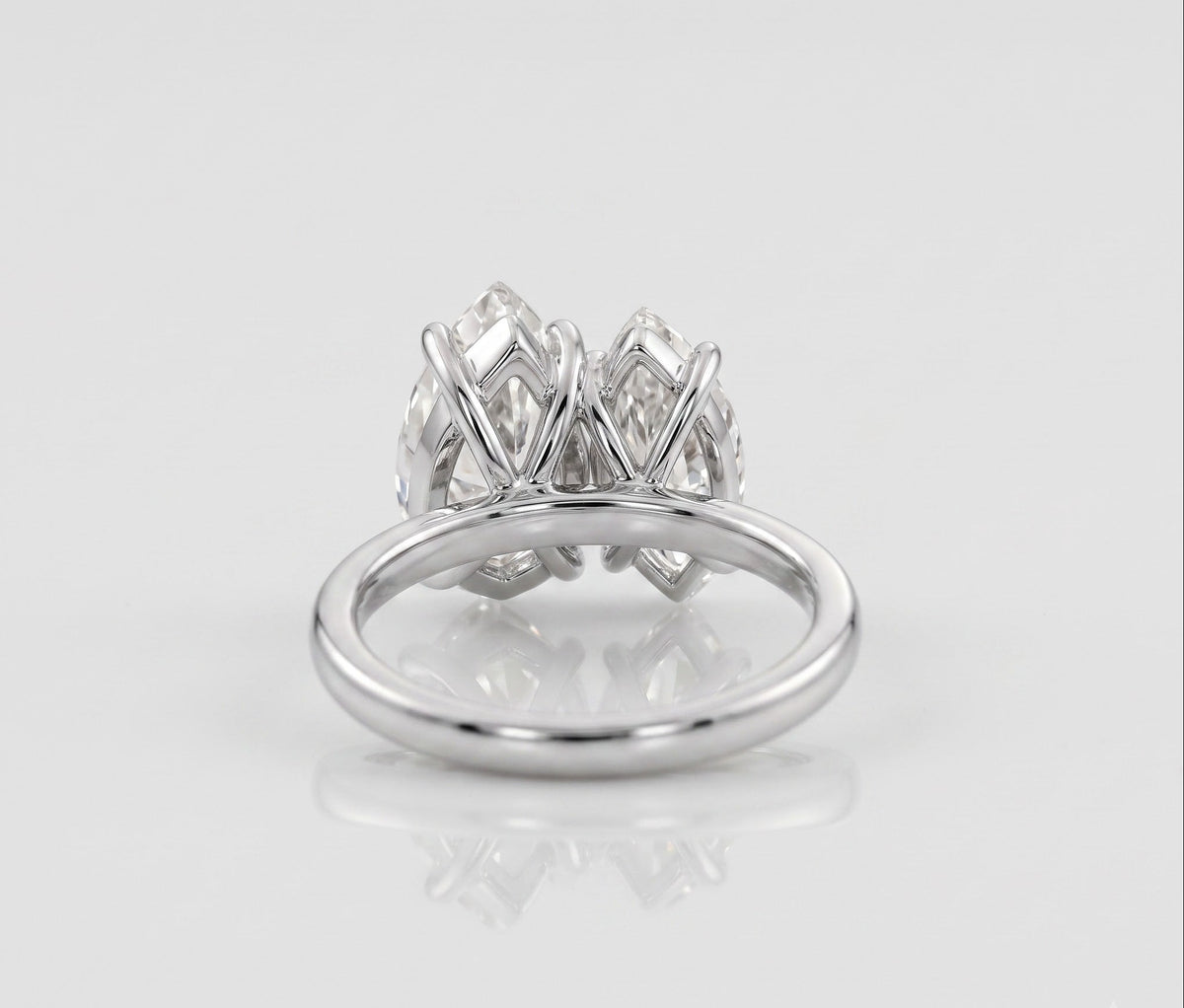1.5 CT Pear Toi Et Moi Moissanite Engagement Ring