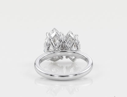 1.5 CT Pear Toi Et Moi Moissanite Engagement Ring