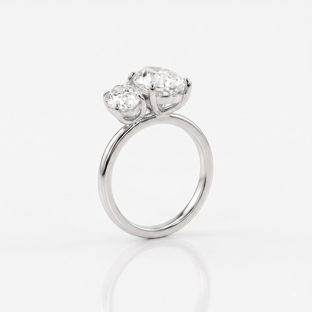 1.5 CT Pear Toi Et Moi Moissanite Engagement Ring
