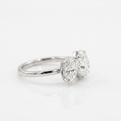 1.5 CT Pear Toi Et Moi Moissanite Engagement Ring