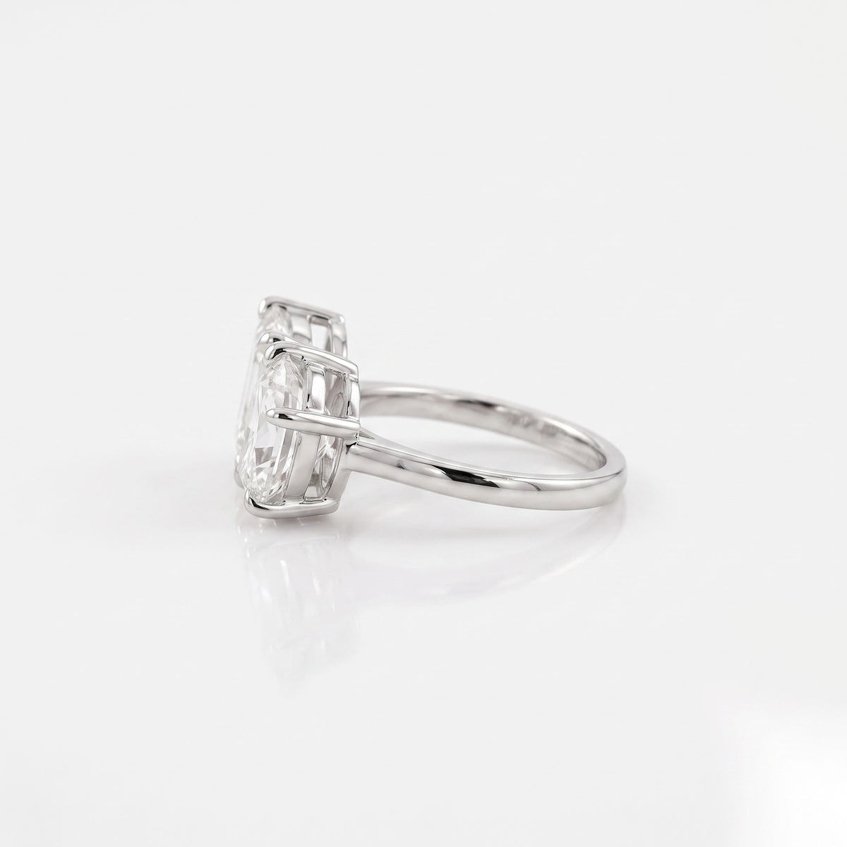 2 CT Radiant Toi Et Moi Moissanite Engagement Ring