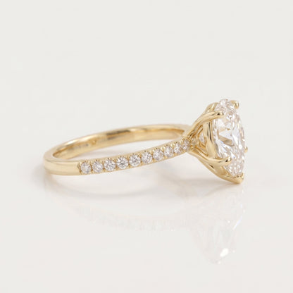 2 CT Marquise Pave Lab Grown Engagement Ring