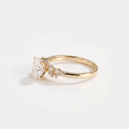 2 CT Marquise Pave Lab Grown Engagement Ring