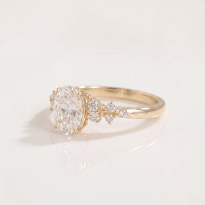 2 CT Marquise Pave Lab Grown Engagement Ring