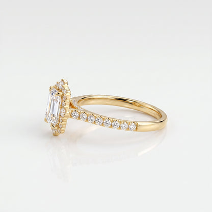 2 CT Marquise Pave Lab Grown Engagement Ring