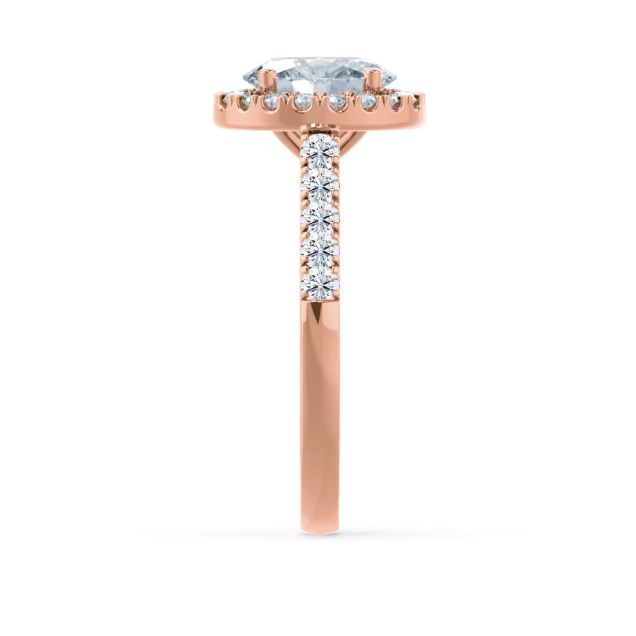 1.5 CT Oval Halo & Pave Moissanite Engagement Ring