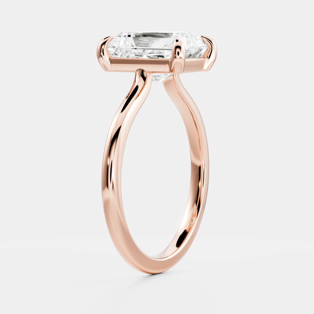 2 CT Radiant Solitaire Moissanite Engagement Ring