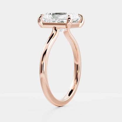 2 CT Radiant Solitaire Moissanite Engagement Ring