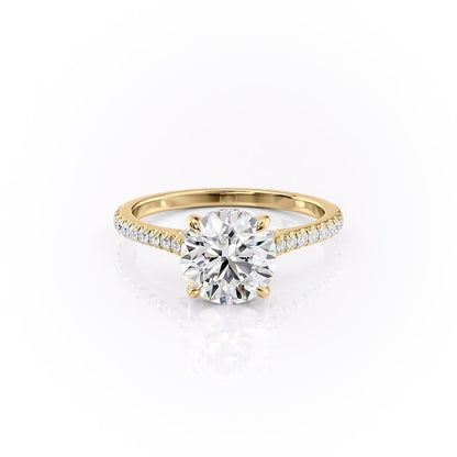 1.60 CT Round Cut Solitaire Pave Setting Moissanite Engagement Ring 11