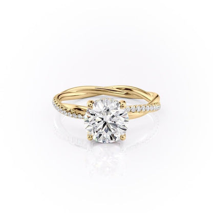 1.60 CT Round Hidden Halo & Pave Moissanite Engagement Ring