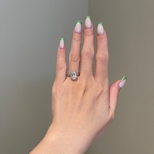 3.5 CT Oval Solitaire Moissanite Engagement Ring