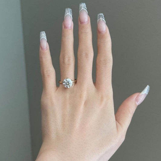 3 CT Round Multi Stone Solitaire Moissanite Engagement Ring