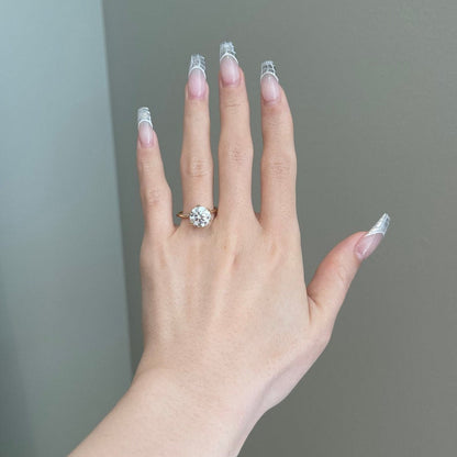 3 CT Round Multi Stone Solitaire Moissanite Engagement Ring