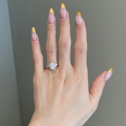 3 CT Cushion Cluster Moissanite Engagement Ring