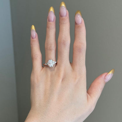 3 CT Cushion Cluster Moissanite Engagement Ring