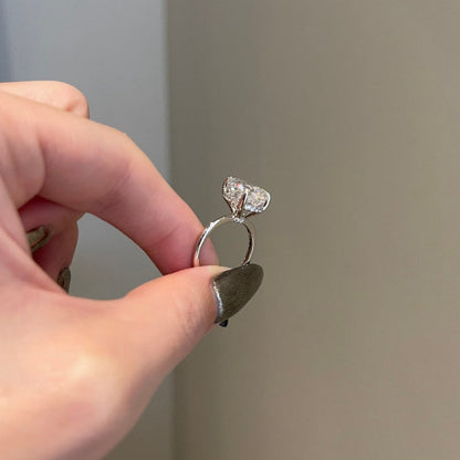 5 CT Pear Hidden Halo Moissanite Engagement Ring