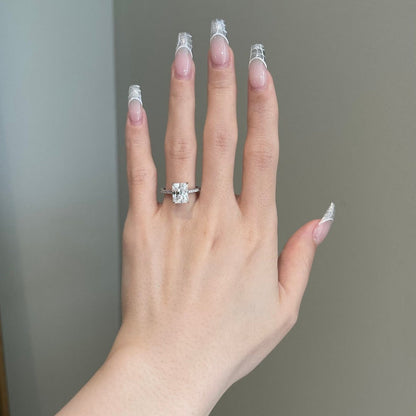 3 CT Radiant Pave Moissanite Engagement Ring