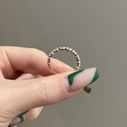 0.20 TCW Marquise Half Eternity Moissanite Wedding Band