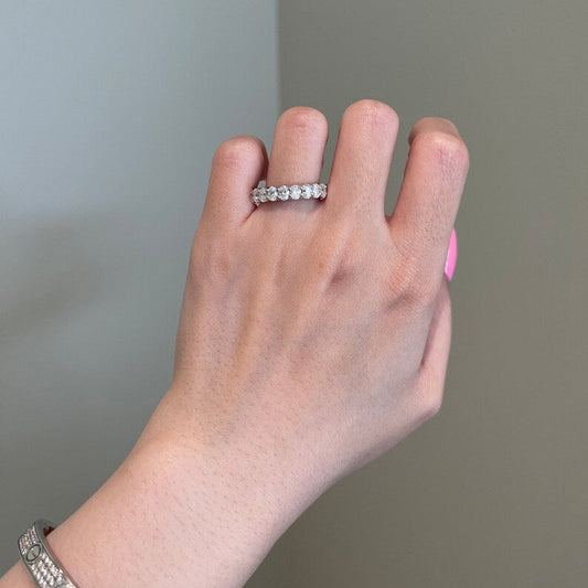 0.5 TCW Oval Full Eternity Moissanite Wedding Band