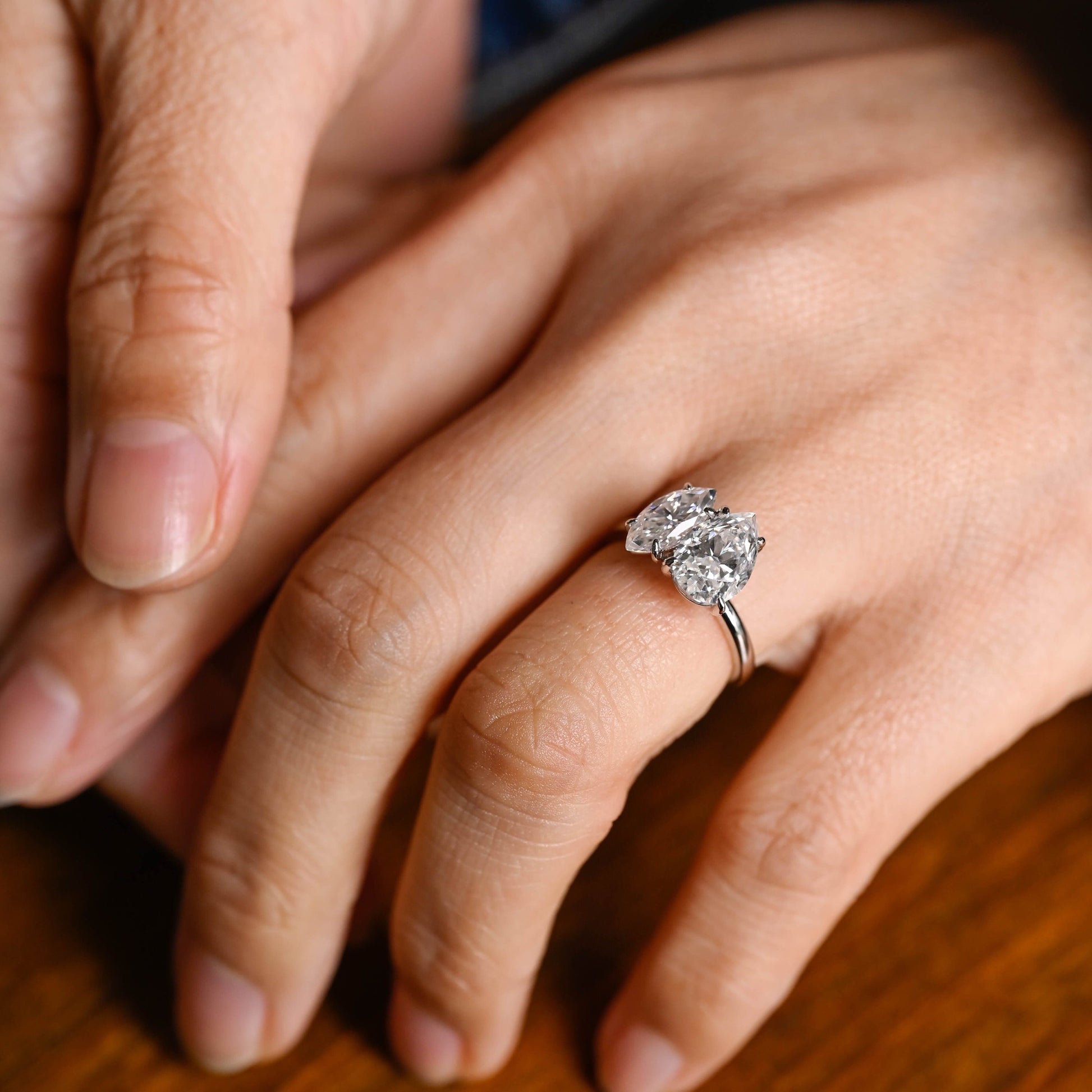 2 CT Emerald Pave Moissanite Engagement Ring