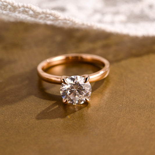 2 CT Emerald Pave Moissanite Engagement Ring