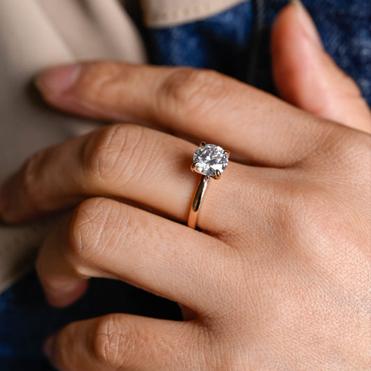 2 CT Emerald Pave Moissanite Engagement Ring