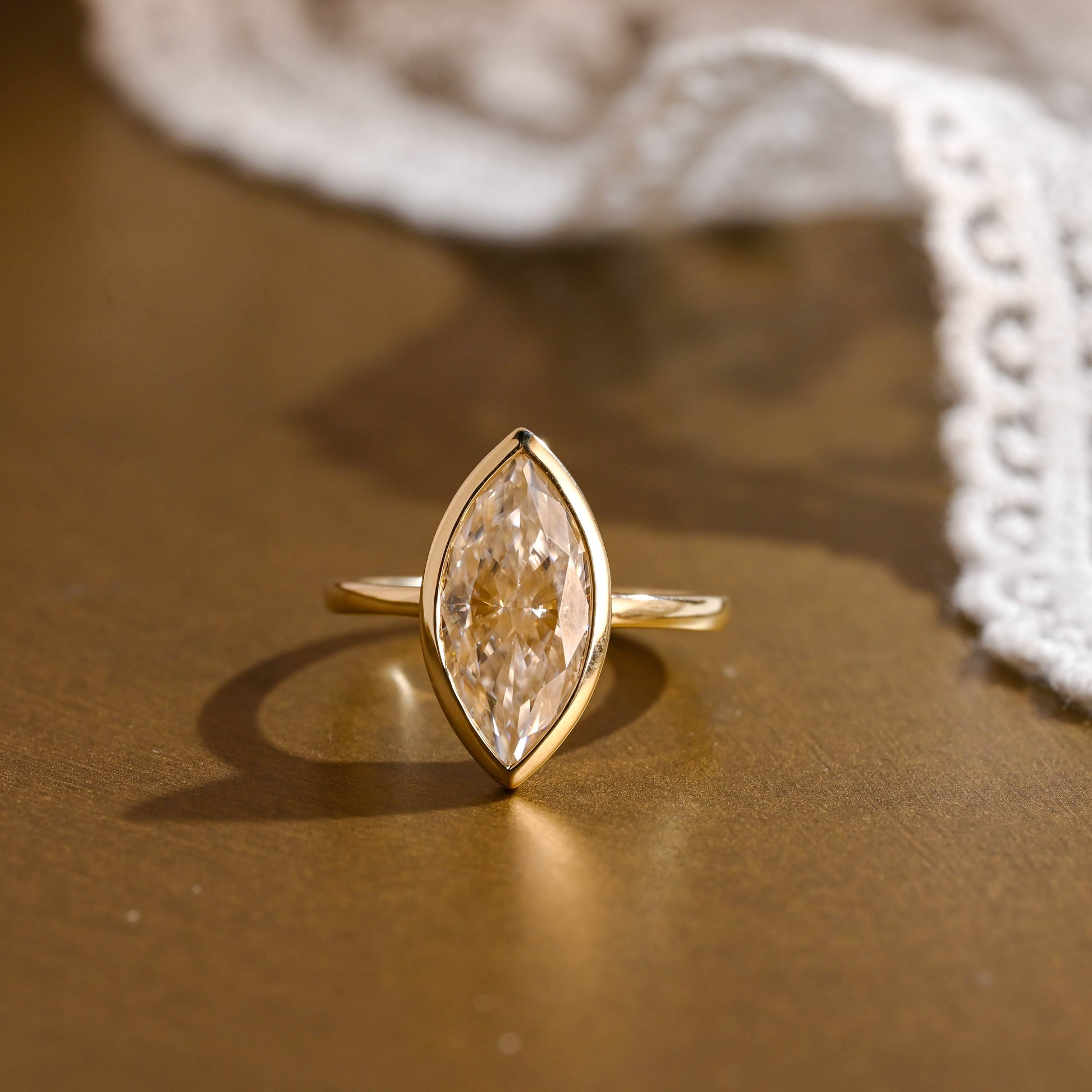 2 CT Emerald Pave Moissanite Engagement Ring