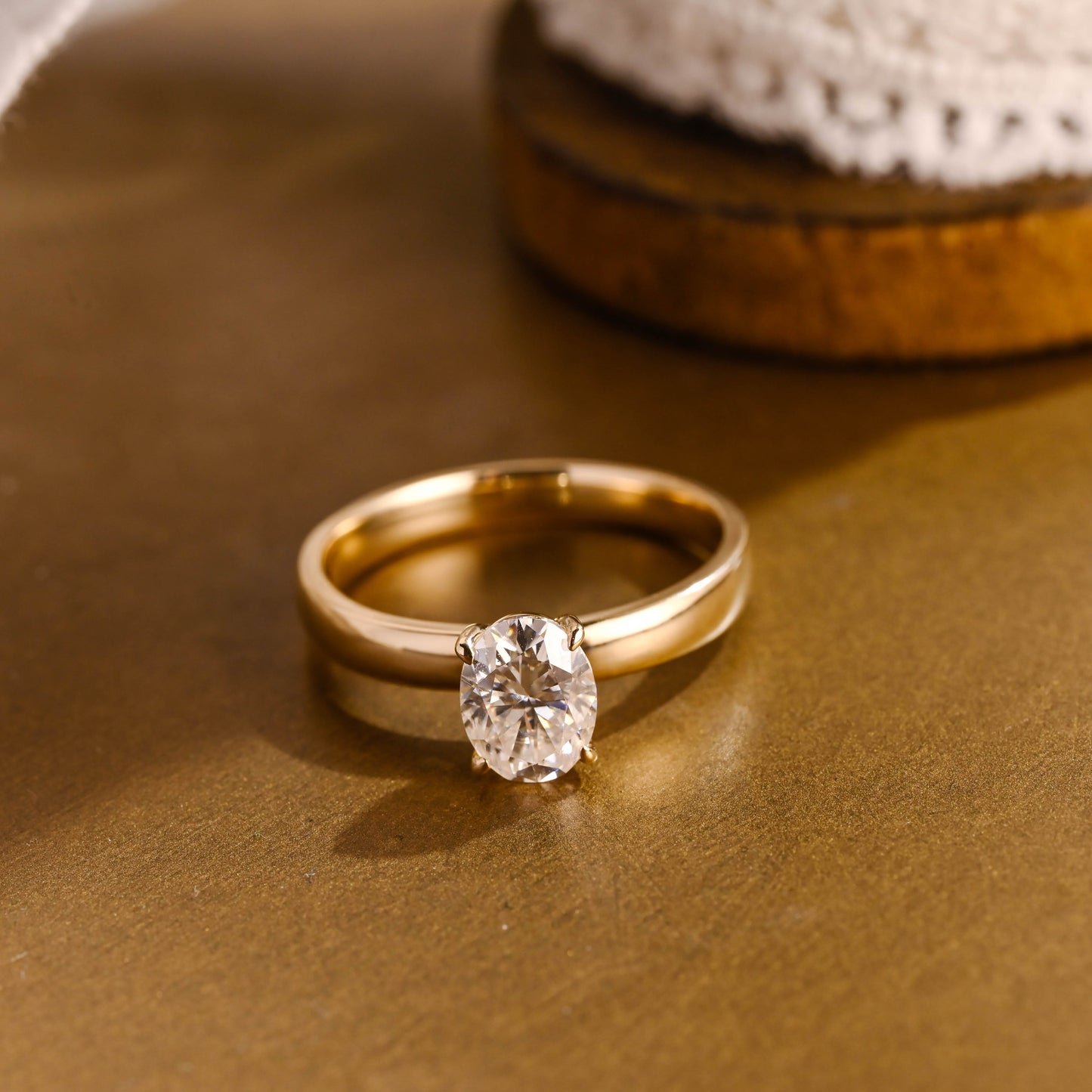 2 CT Emerald Pave Moissanite Engagement Ring