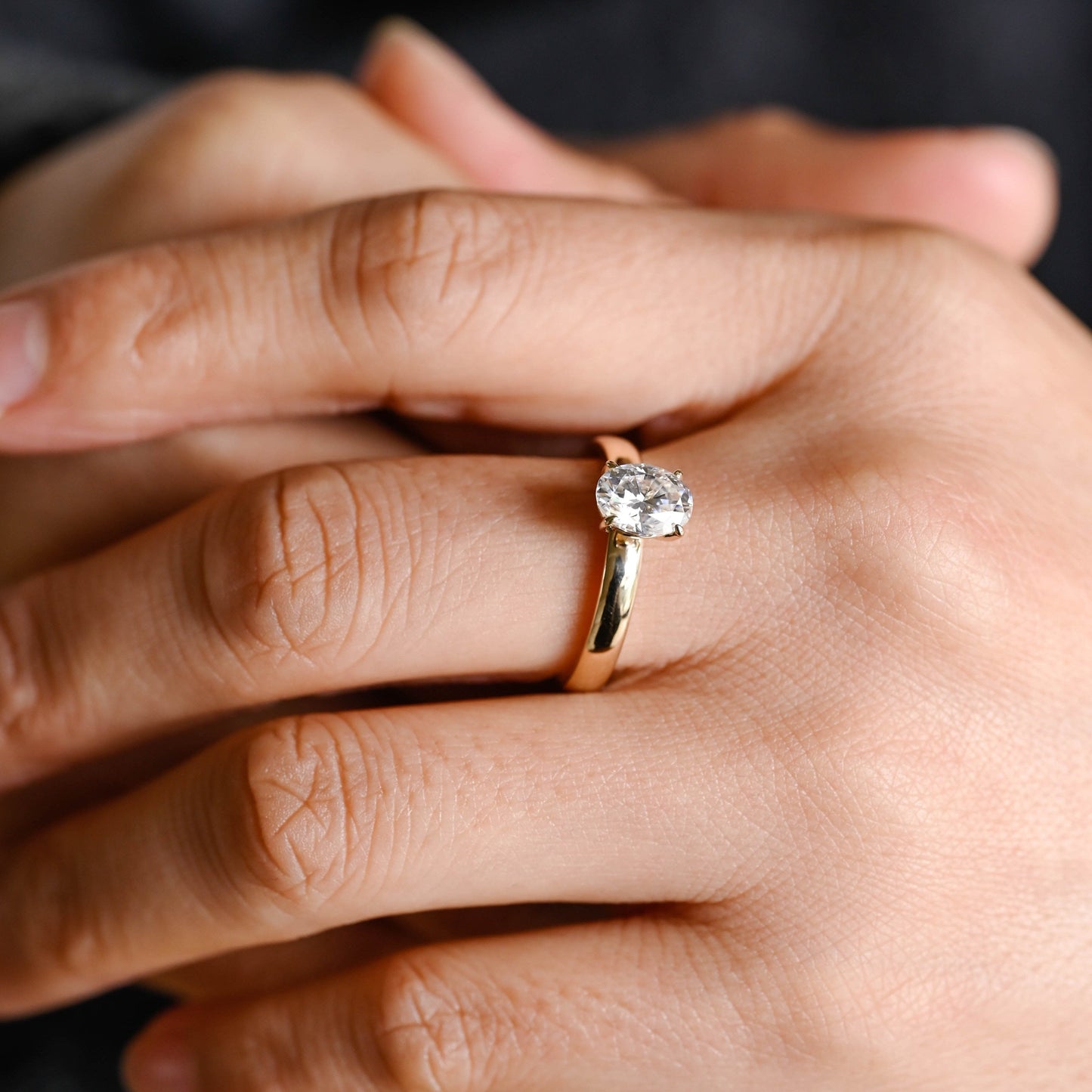 2 CT Emerald Pave Moissanite Engagement Ring