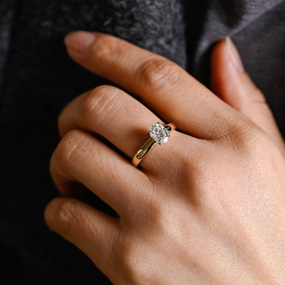 2 CT Emerald Pave Moissanite Engagement Ring