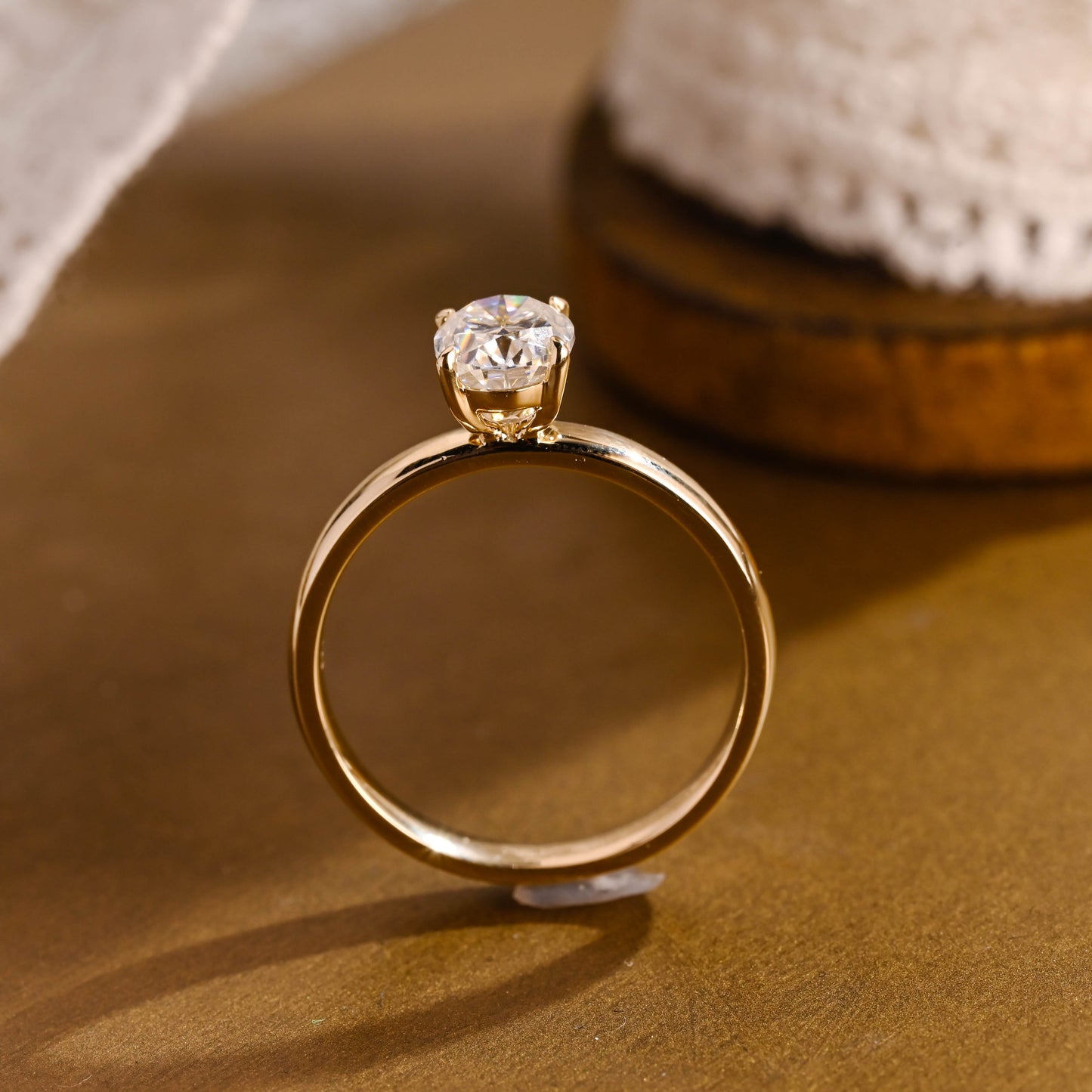 2 CT Emerald Pave Moissanite Engagement Ring