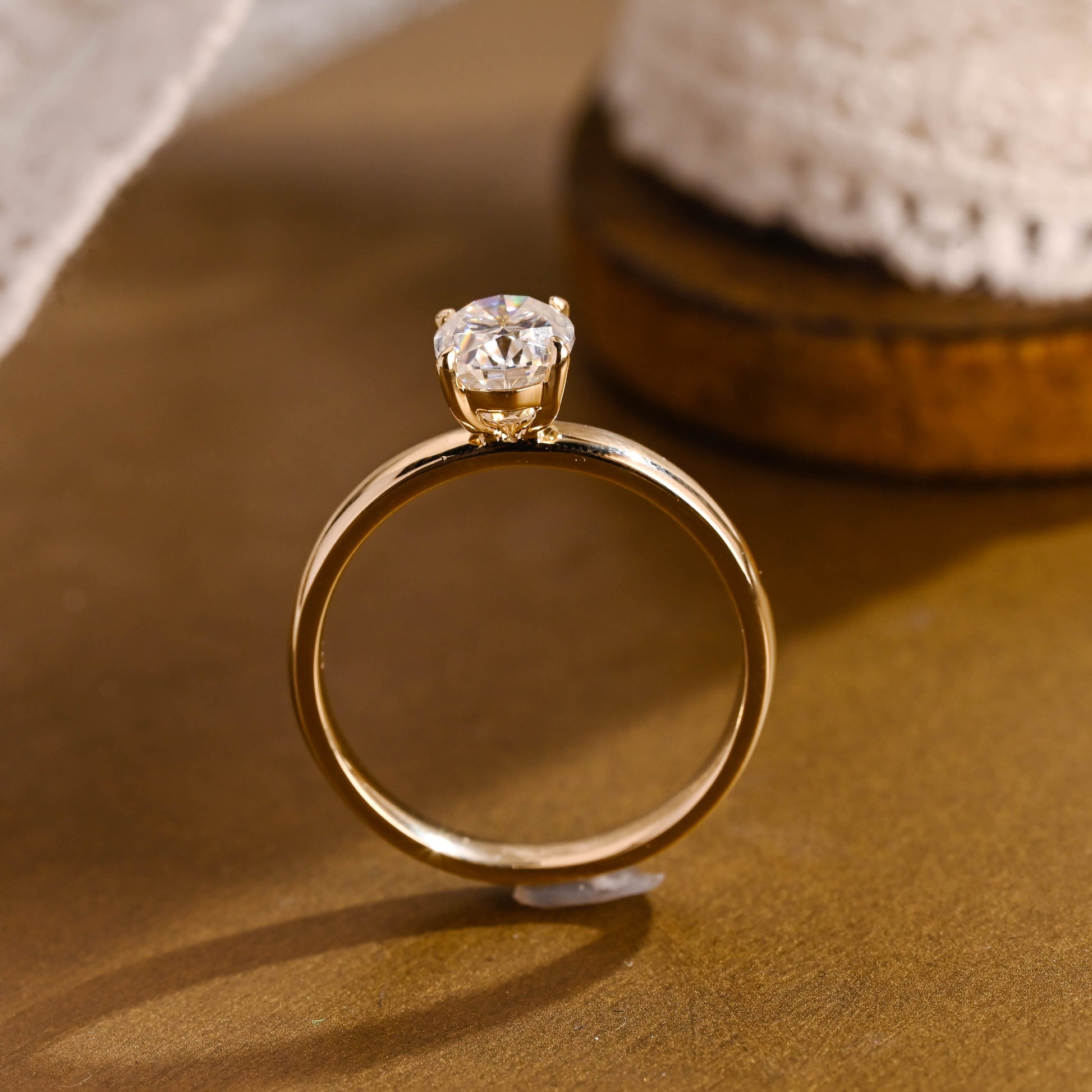 2 CT Emerald Pave Moissanite Engagement Ring