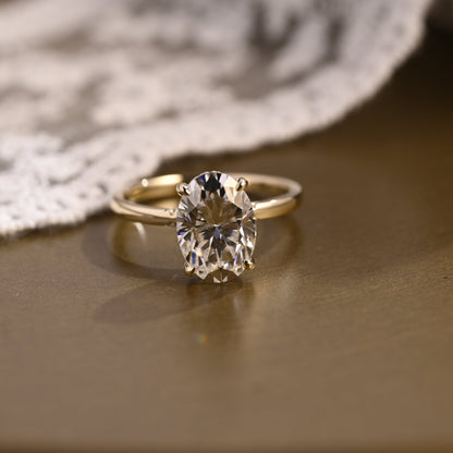 2 CT Emerald Pave Moissanite Engagement Ring