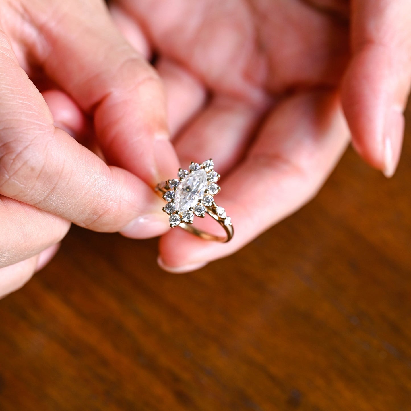 2 CT Emerald Pave Moissanite Engagement Ring