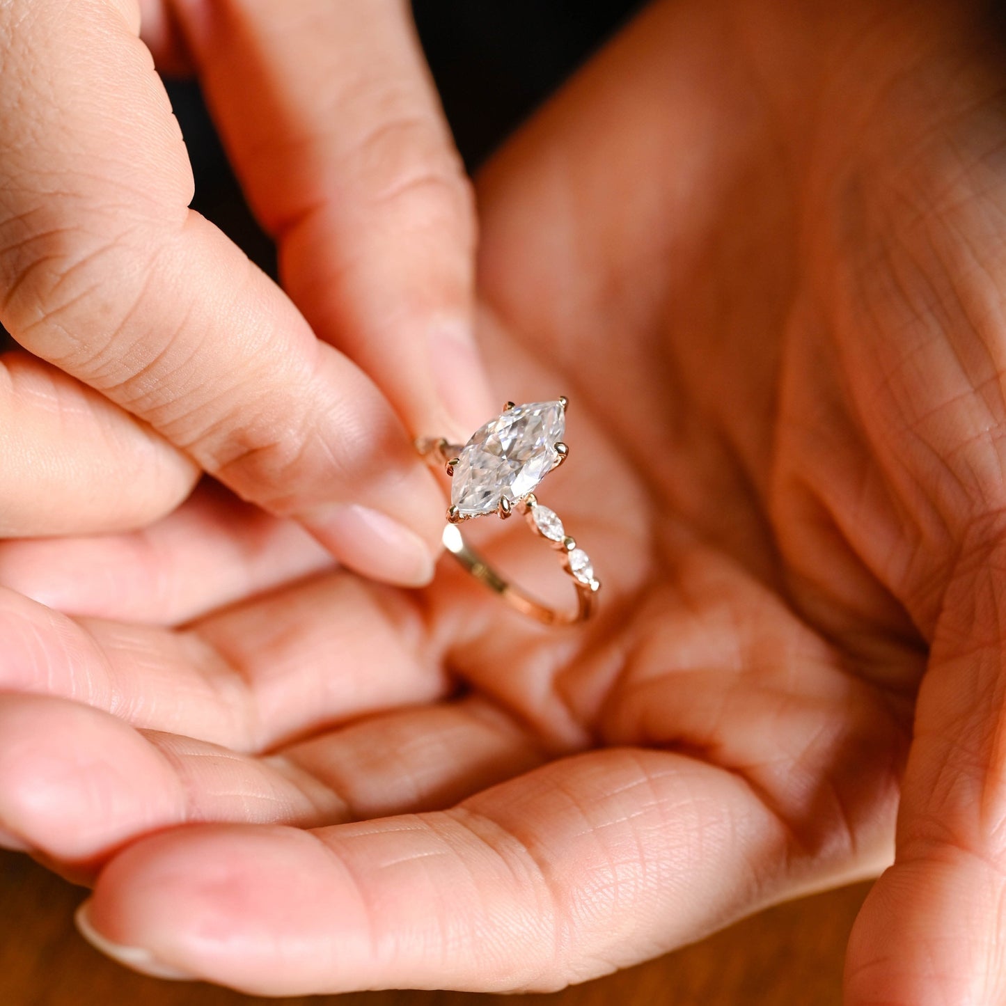 2 CT Emerald Pave Moissanite Engagement Ring