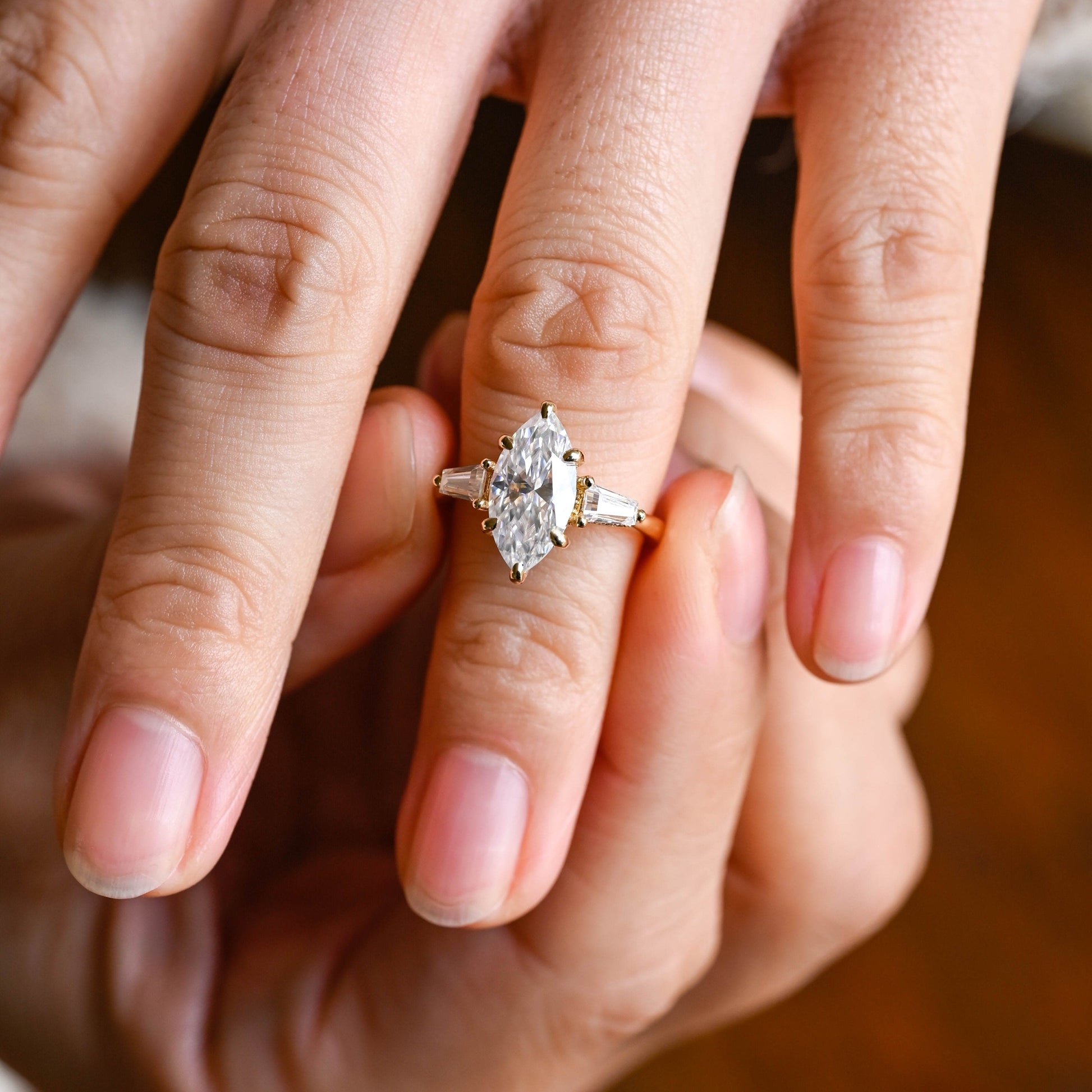 2 CT Emerald Pave Moissanite Engagement Ring