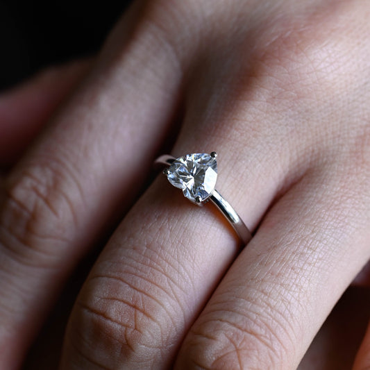 2 CT Emerald Pave Moissanite Engagement Ring