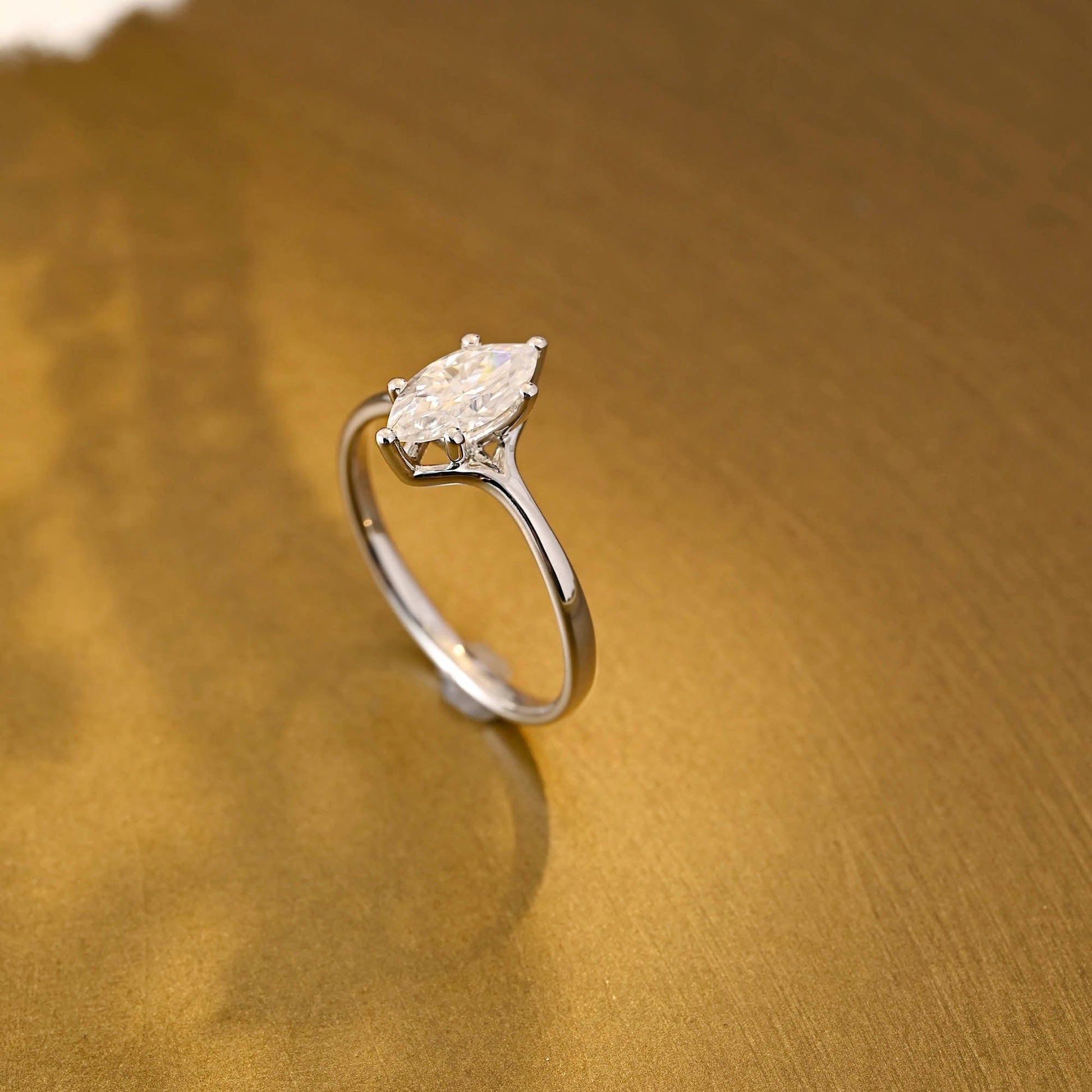 2 CT Emerald Pave Moissanite Engagement Ring