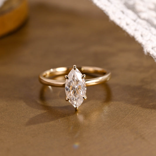 2 CT Emerald Pave Moissanite Engagement Ring