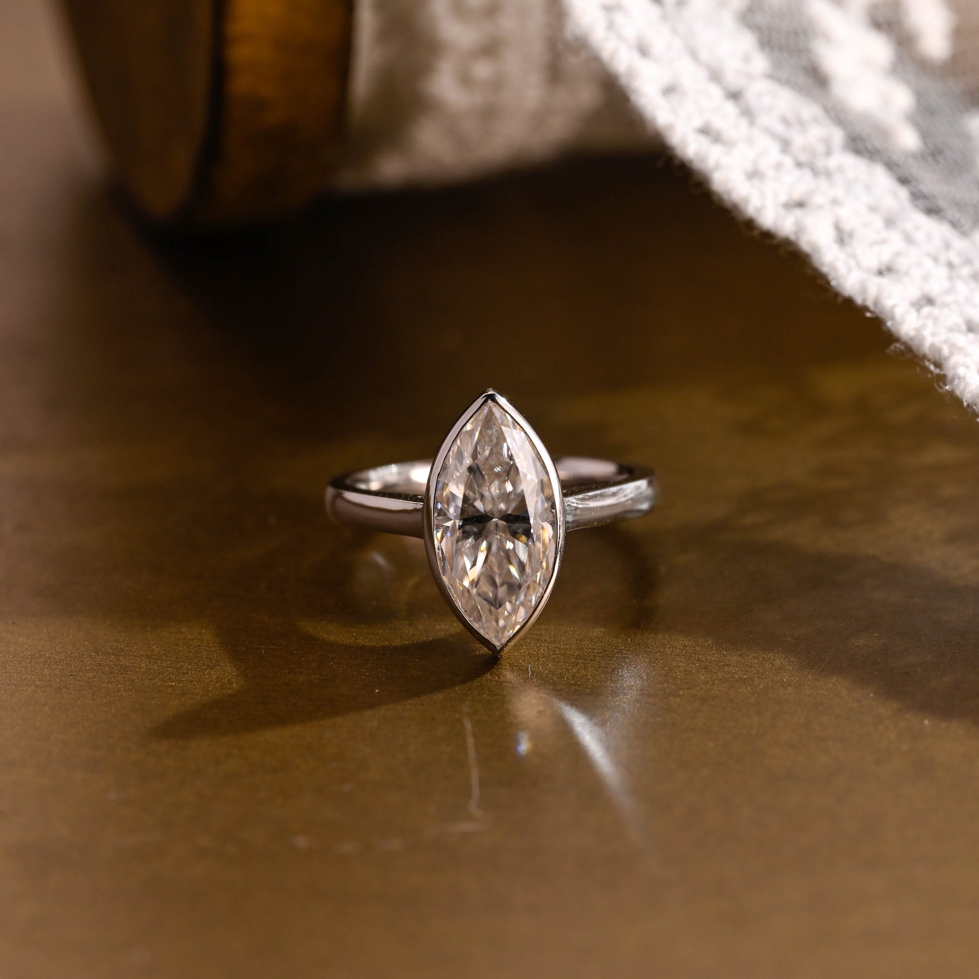 2 CT Emerald Pave Moissanite Engagement Ring