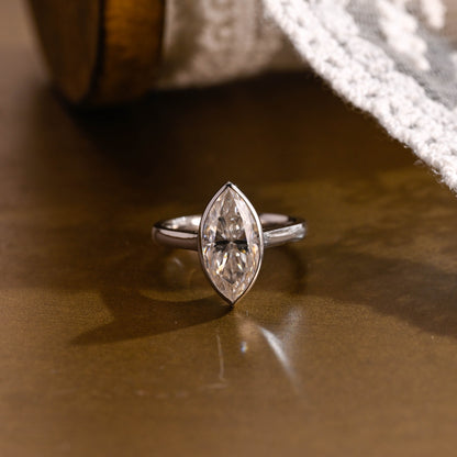 2 CT Emerald Pave Moissanite Engagement Ring