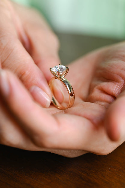 2 CT Emerald Pave Moissanite Engagement Ring