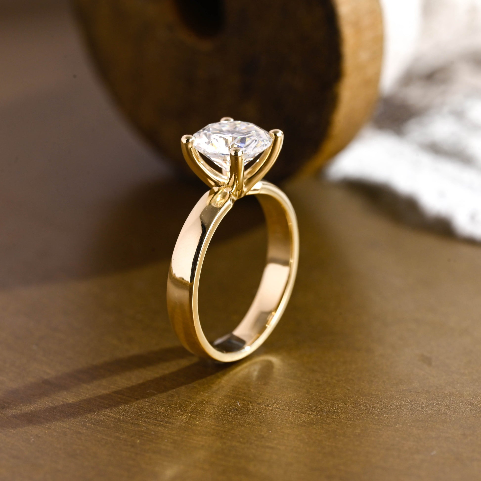 2 CT Emerald Pave Moissanite Engagement Ring