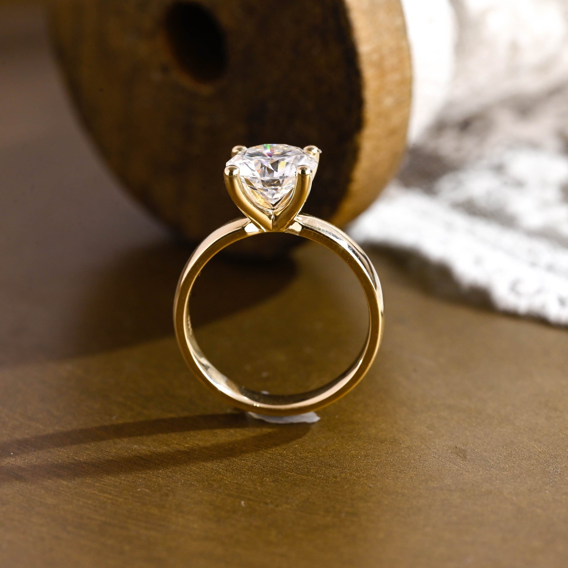 2 CT Emerald Pave Moissanite Engagement Ring