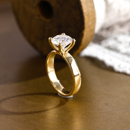 2 CT Emerald Pave Moissanite Engagement Ring