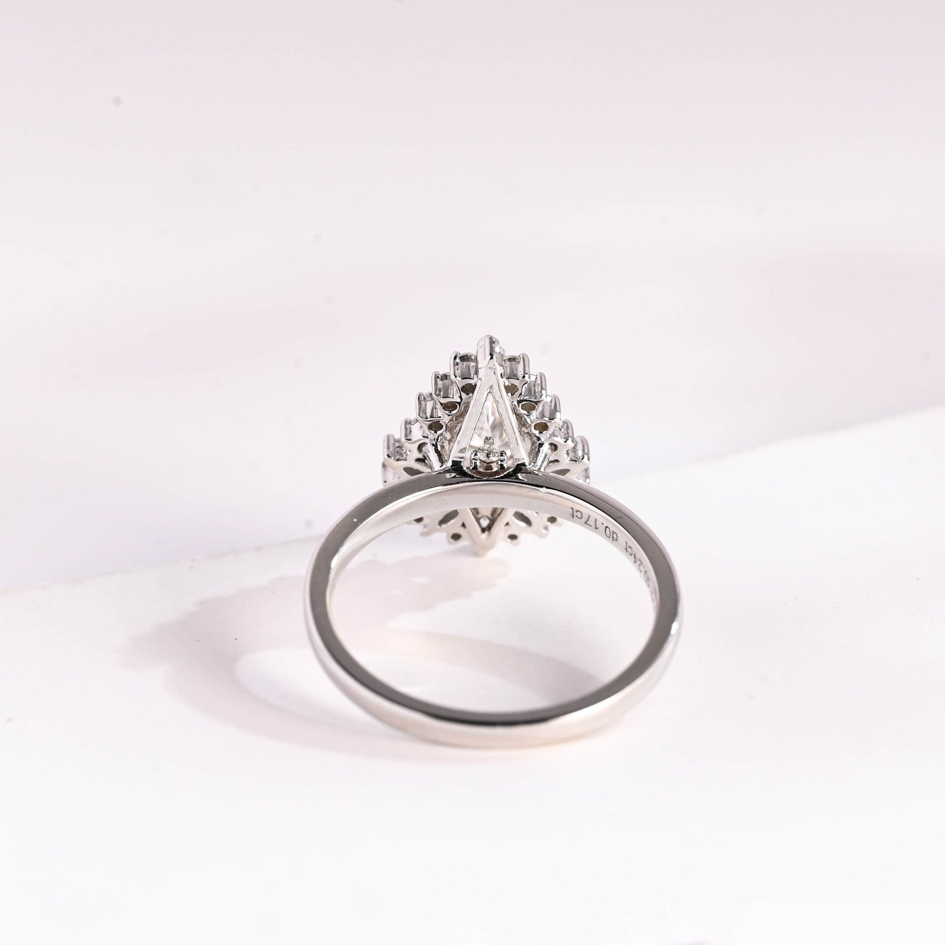 2 CT Emerald Pave Moissanite Engagement Ring