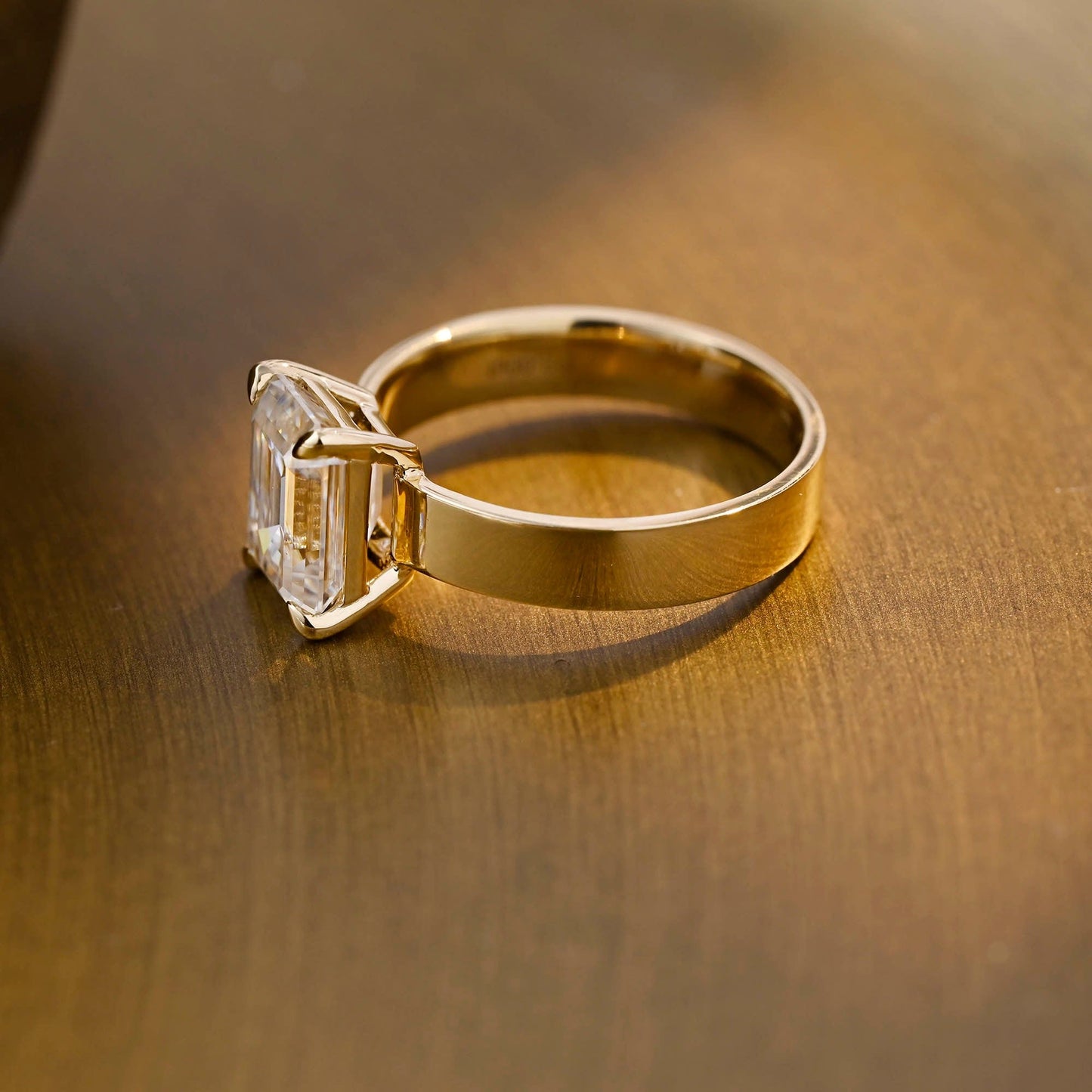 2 CT Emerald Pave Moissanite Engagement Ring